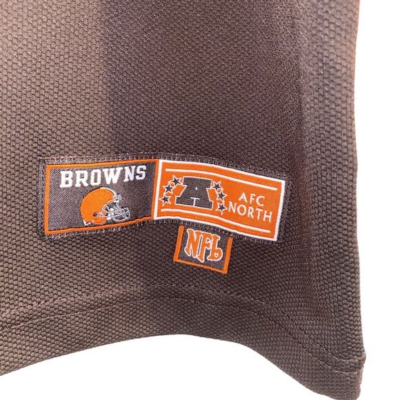 NFL Cleveland Browns Football Long Sleeve Jersey Helmet Logo Patch Size Medium - Picture 5 of 6